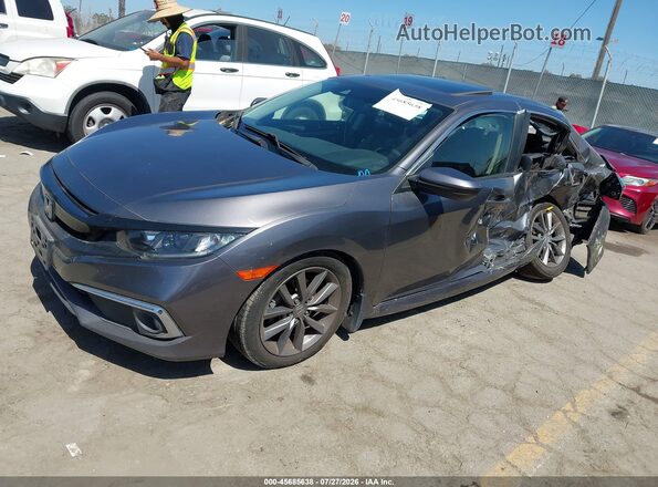 JHMFC1F38KX001351 2019 HONDA CIVIC Серый Передняя левая четверть