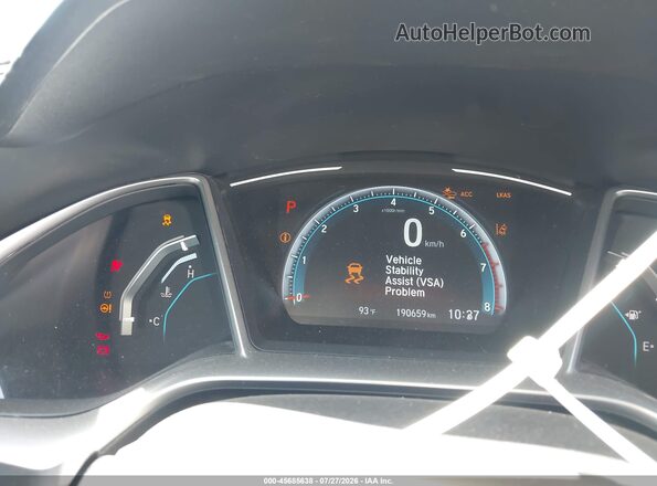 JHMFC1F38KX001351 2019 HONDA CIVIC Серый Вид задних сидений