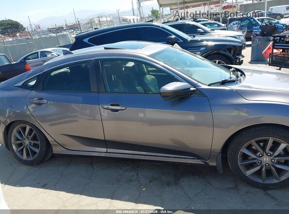 JHMFC1F38KX001351 2019 HONDA CIVIC Серый Вид задней части салона