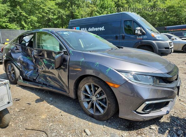 JHMFC1F38KX014259 2019 HONDA CIVIC Gray Przód prawy