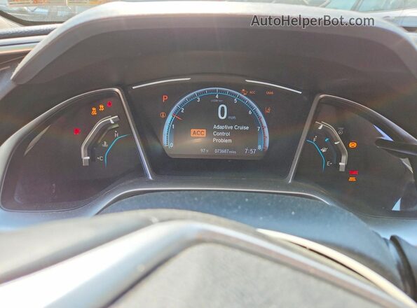 JHMFC1F38KX014259 2019 HONDA CIVIC Gray Widok zestawu wskaźników