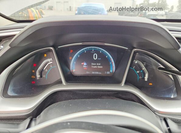 JHMFC1F39JX039167 2019 HONDA CIVIC Gray Vista del cuadro de instrumentos