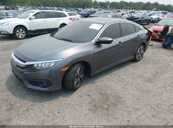 JHMFC1F74JX037815 2018 HONDA CIVIC Gray წინა მარცხენა ხედი სამი მეოთხედიდან