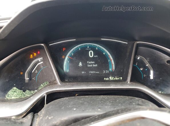 JHMFC1F78JX026204 2018 HONDA CIVIC Silver Вид щитка приладів