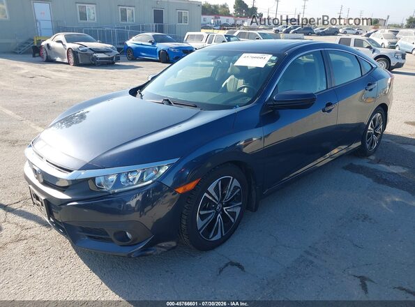 JHMFC1F79JX034991 2018 HONDA CIVIC Dark Blue წინა მარცხენა ხედი სამი მეოთხედიდან