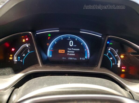 JHMFC1F7XJX043070 2018 HONDA CIVIC Blue Instrument cluster view