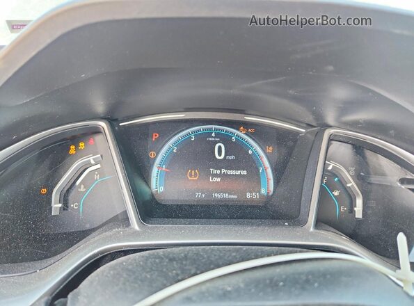 JHMFC1F7XKX011544 2019 HONDA CIVIC Charcoal Вид щитка приладів