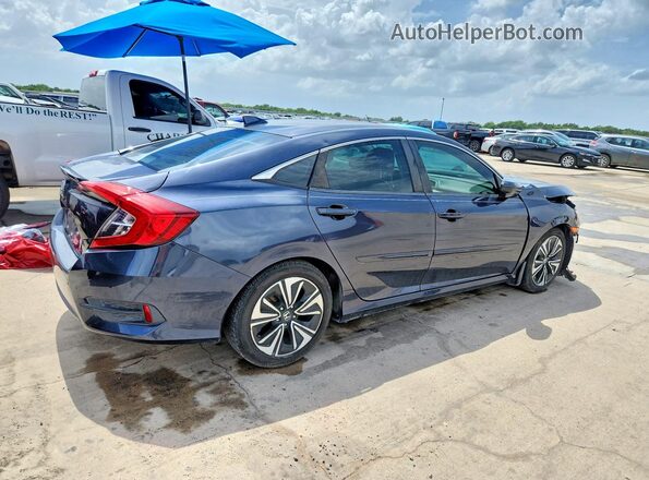 JHMFC1F86JX043219 2018 HONDA CIVIC Синий Задняя правая четверть