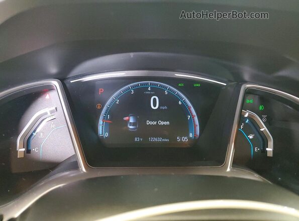 JHMFC1F97JX032058 2018 HONDA CIVIC Blue Instrument cluster view