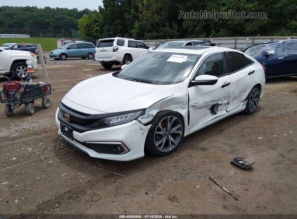 JHMFC1F98KX000348 2019 HONDA CIVIC White წინა მარცხენა ხედი სამი მეოთხედიდან