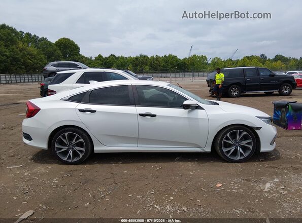 JHMFC1F98KX000348 2019 HONDA CIVIC White უკანა სალონის ხედი