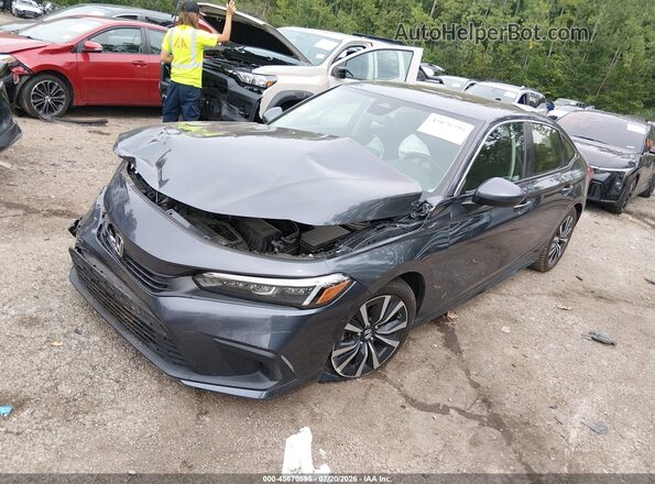 JHMFE1F76NX004489 2022 HONDA CIVIC Gray Առջևի ձախ երեք քառորդ տեսարան