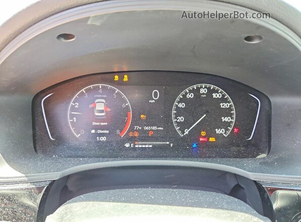 JHMFE1F79NX010156 2022 HONDA CIVIC Gray Вид щитка приладів
