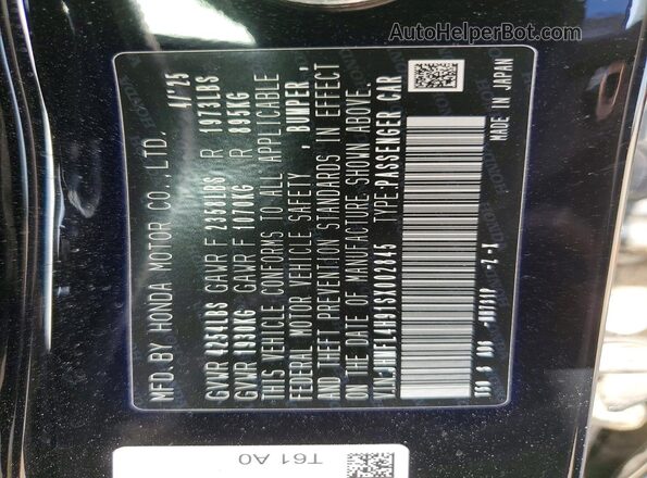JHMFL4H91SX002845 2025 HONDA CIVIC Black Շարժիչի բաժամունքի տեսք