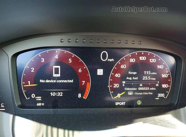 JHMFL5G47SX008113 2025 HONDA CIVIC Red Вид щитка приладів