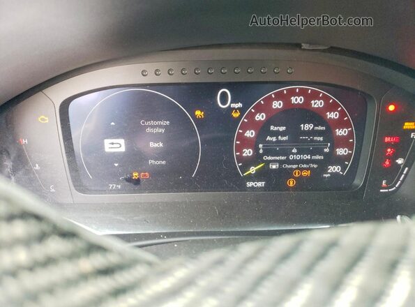 JHMFL5G4XSX003097 2025 HONDA CIVIC White ხელსაწყოთა პანელის ხედი