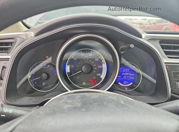 JHMGK5H71GS009942 2016 HONDA FIT Gray Vista del cuadro de instrumentos