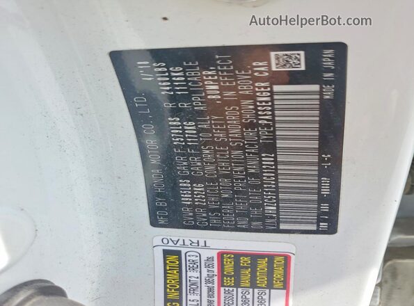 JHMZC5F13JC012802 2018 HONDA CLARITY White Вид підкапотного простору