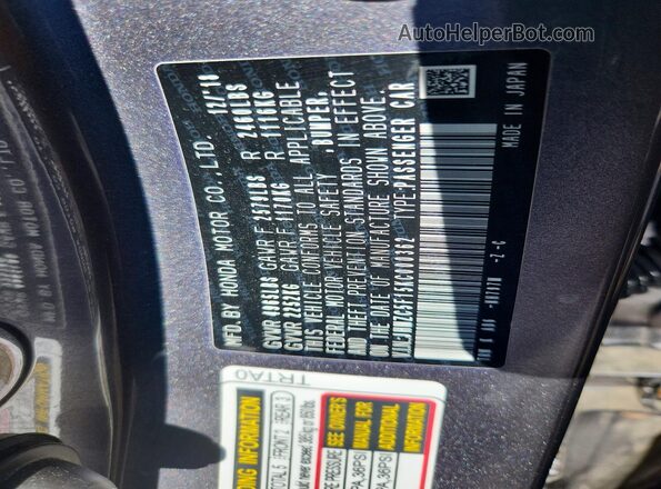 JHMZC5F15KC000362 2019 HONDA CLARITY Gray Вид підкапотного простору