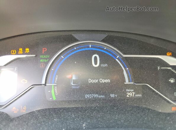JHMZC5F16JC019727 2018 HONDA CLARITY Gray Widok zestawu wskaźników