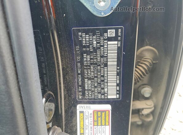JHMZC5F18JC006008 2018 HONDA CLARITY Black Vista del compartimento del motor