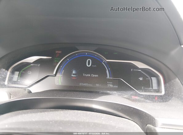 JHMZC5F19JC001996 2018 HONDA CLARITY Black Widok tylnych siedzeń