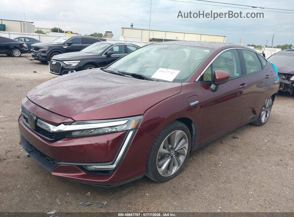 JHMZC5F19JC020404 2018 HONDA CLARITY Burgundy Vista tres cuartos delantera izquierda