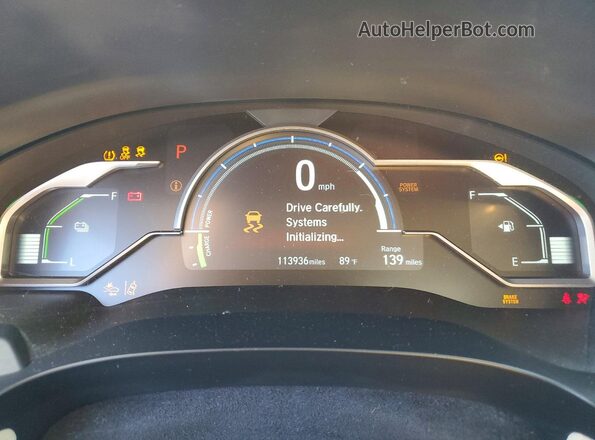 JHMZC5F30JC002424 2018 HONDA CLARITY Red Вид щитка приладів