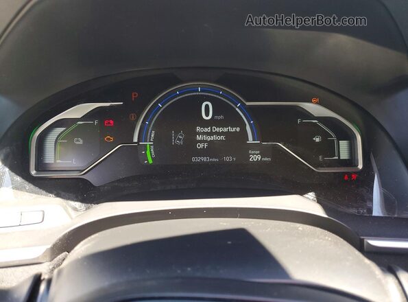 JHMZC5F32JC001372 2018 HONDA CLARITY Gray Widok zestawu wskaźników