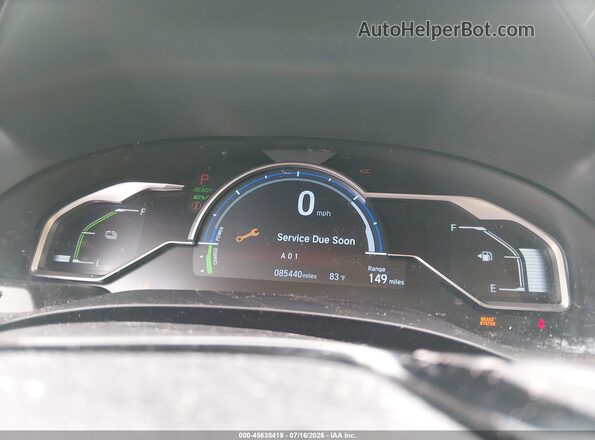 JHMZC5F32JC009827 2018 HONDA CLARITY White Вид задніх сидінь