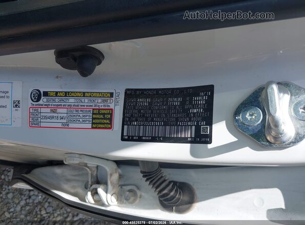 JHMZC5F33JC020819 2018 HONDA CLARITY White Вид підкапотного простору