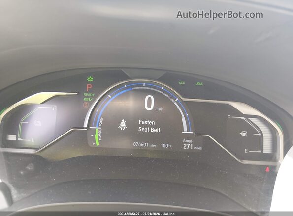 JHMZC5F35JC004380 2018 HONDA CLARITY Gray უკანა სავარძლების ხედი