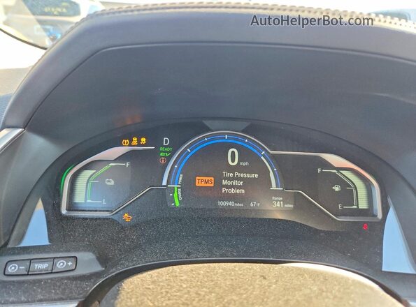 JHMZC5F38JC003109 2018 HONDA CLARITY Silver Вид щитка приладів