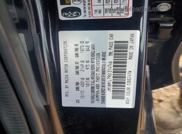 JM1BM1L79G1314746 2016 MAZDA 3 Black Vista del compartimento del motor
