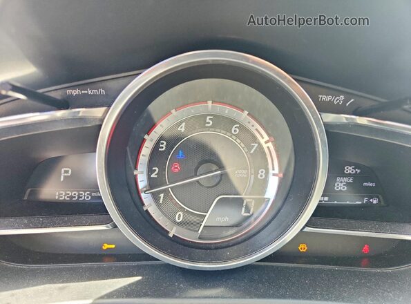 JM1BM1M33G1281268 2016 MAZDA 3 White Вид щитка приладів