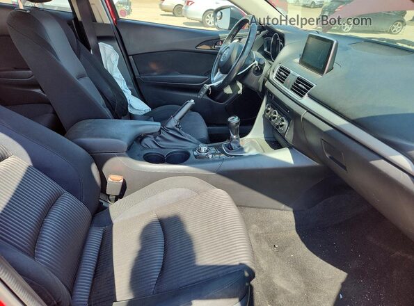 JM1BM1M38G1286658 2016 MAZDA 3 Red Vista interior delantera