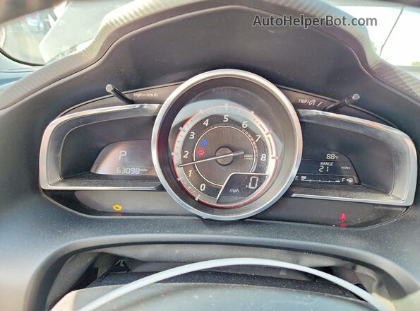 JM1BM1N3XG1277040 2016 MAZDA 3 Black Vista del cuadro de instrumentos