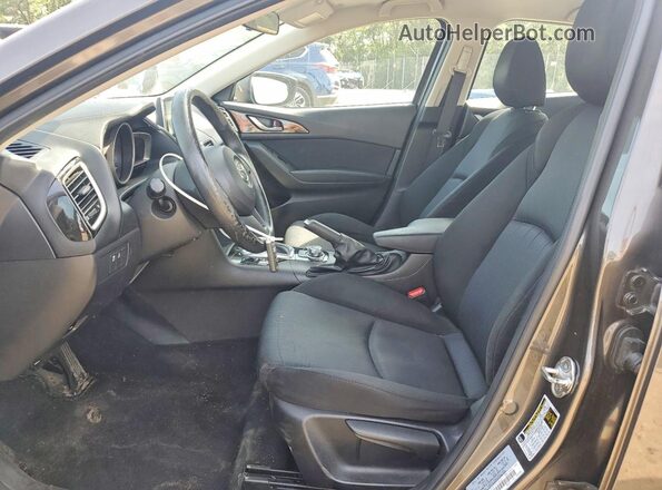 JM1BM1T77G1334848 2016 MAZDA 3 Brown Widok wnętrza z przodu