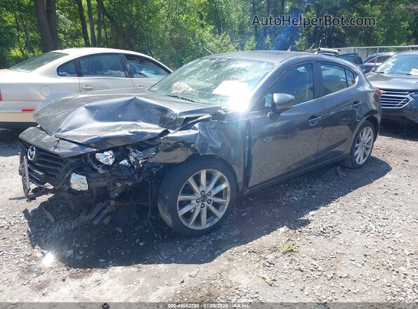 JM1BN1L37H1145161 2017 MAZDA 3 Gray Առջևի ձախ երեք քառորդ տեսարան