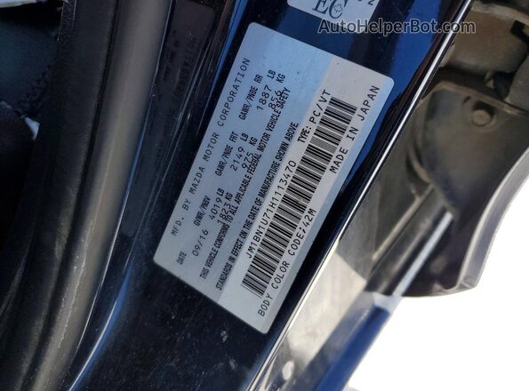 JM1BN1U71H1113470 2017 MAZDA 3 Синий Вид подкапотного пространства