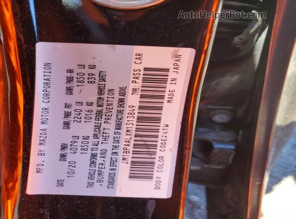 JM1BPAALXM1313849 2021 MAZDA 3 Black Вид підкапотного простору