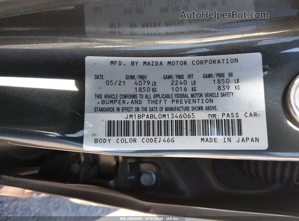 JM1BPABL0M1346065 2021 MAZDA 3 Черный Вид подкапотного пространства