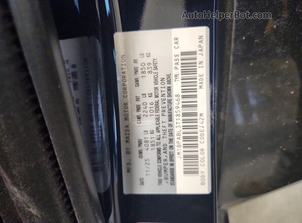 JM1BPABL3T1859468 2026 MAZDA 3 Blue Engine compartment view