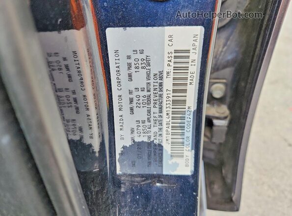 JM1BPABL4M1333917 2021 MAZDA 3 Синий Вид подкапотного пространства