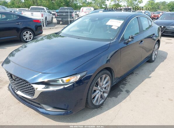 JM1BPABL7M1315623 2021 MAZDA 3 Blue Առջևի ձախ երեք քառորդ տեսարան