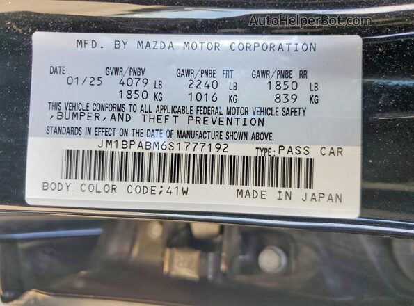 JM1BPABM6S1777192 2025 MAZDA 3 Черный Вид подкапотного пространства