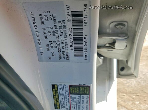 JM1BPADL1M1334326 2021 MAZDA 3 White Widok komory silnika