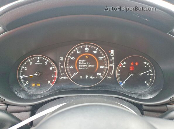 JM1BPAKL0M1323305 2021 MAZDA 3 White Widok zestawu wskaźników
