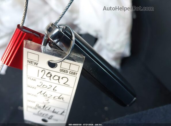 JM1BPAKL2T1863902 2026 MAZDA 3 Gray Вид панелі приладів
