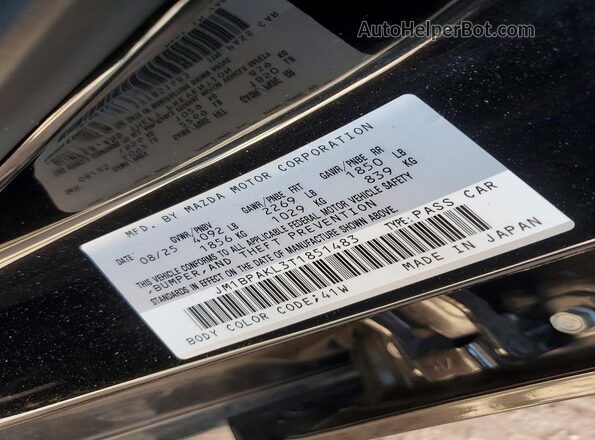 JM1BPAKL3T1851483 2026 MAZDA 3 Black Engine compartment view